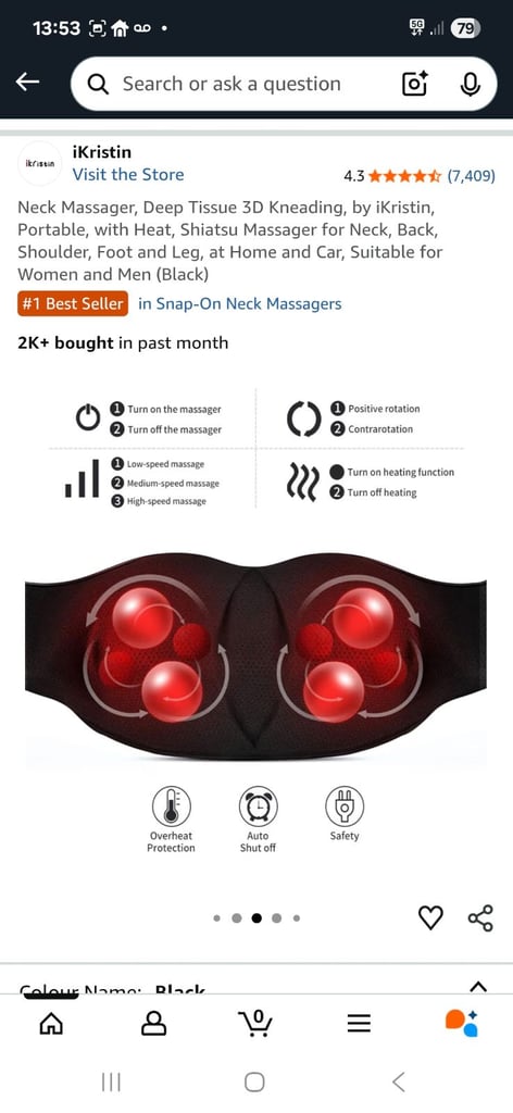 Electric neck, shoulder and back massager