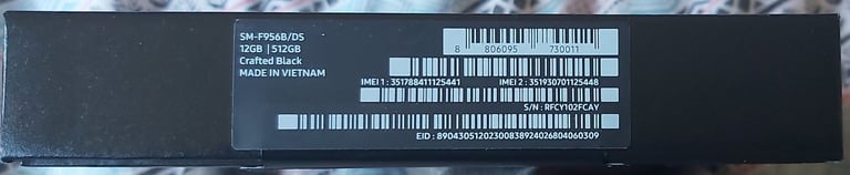 Samsung Galaxy Z Fold6 512gb/12gb, crafted black, unlocked, retailed box