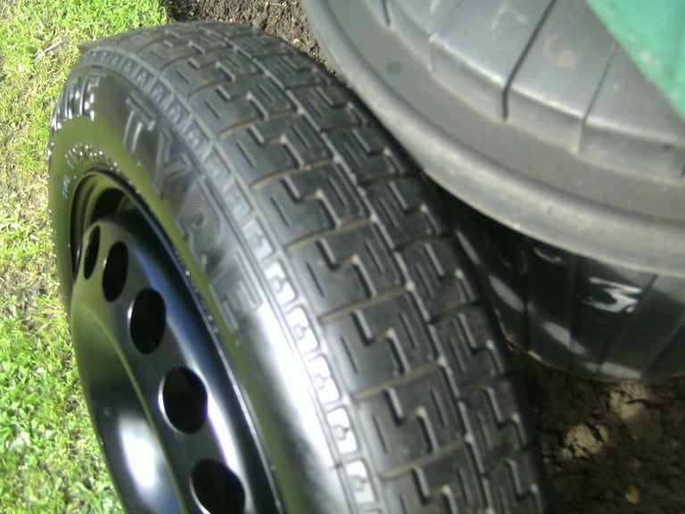 ONE,NEW/AS NEW,VAUXHALL 5 STUD,5 X 110 PCD SPACESAVER SPARE WHEEL,C/W PIRELLI T125/85/16