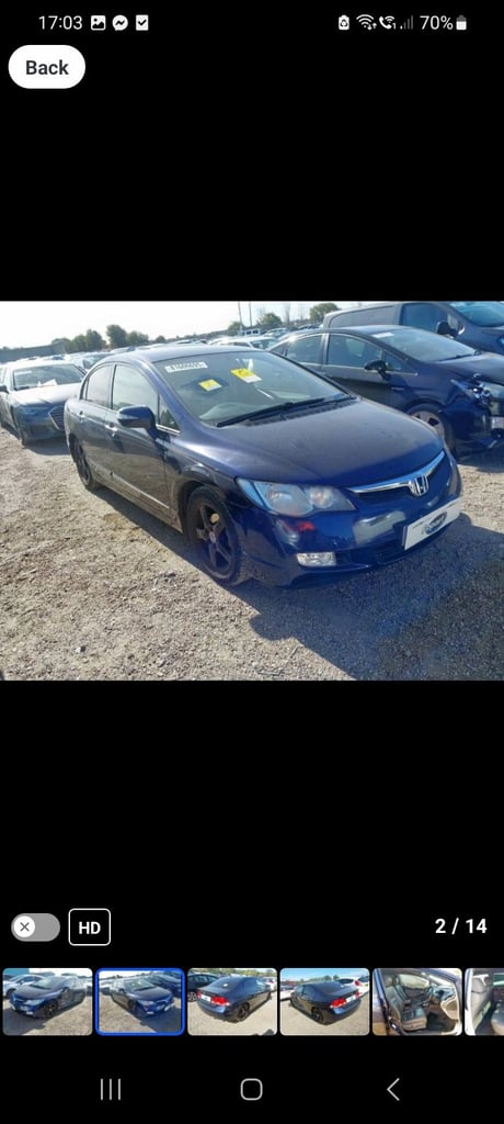 Honda civic hybrid 2009 breaking 