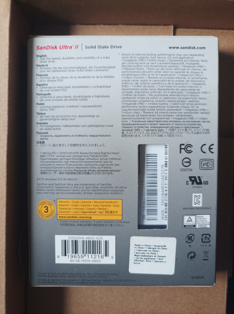 NEW 480GB  Sandisk Ultra II SSD Longer battery life Upto 26x faster than normal HD 