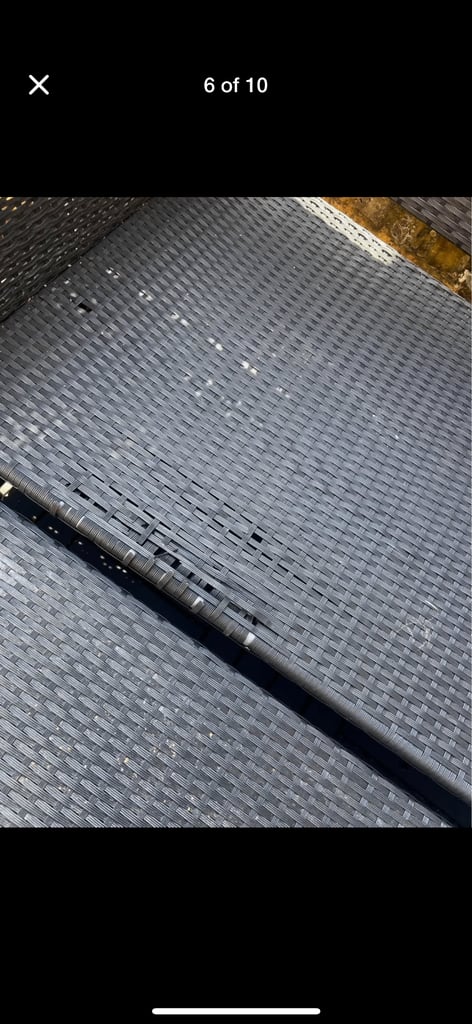 Outsunny Garden Rattan Furniture Set 2 Seater Patio Sun Lounger Daybed Sun Bed