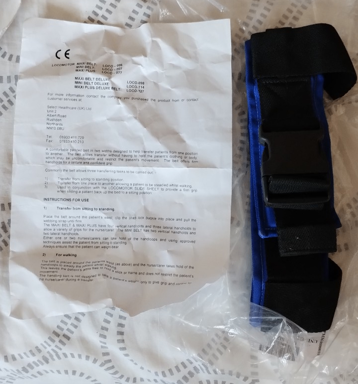 image for Select Healthcare Locomotor Mini Belt LOCO-007 patient transfer handling belt