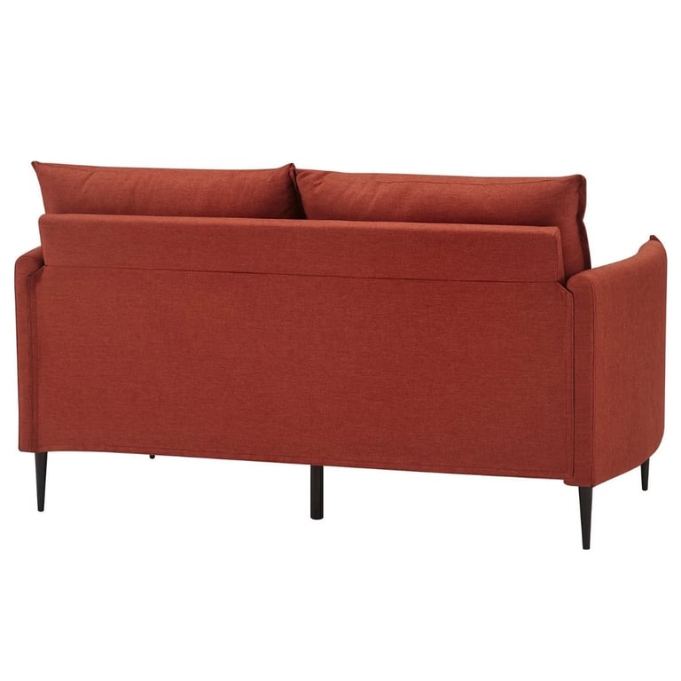*New* Burnt Orange Fabric Sofa 2 Seater 