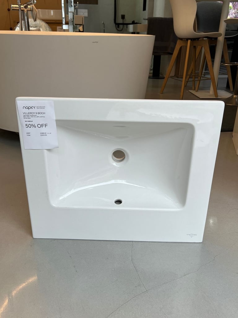 Villeroy & Boch Venticello 600mm Washbasin – White Alpin – 50% OFF – Ex Display