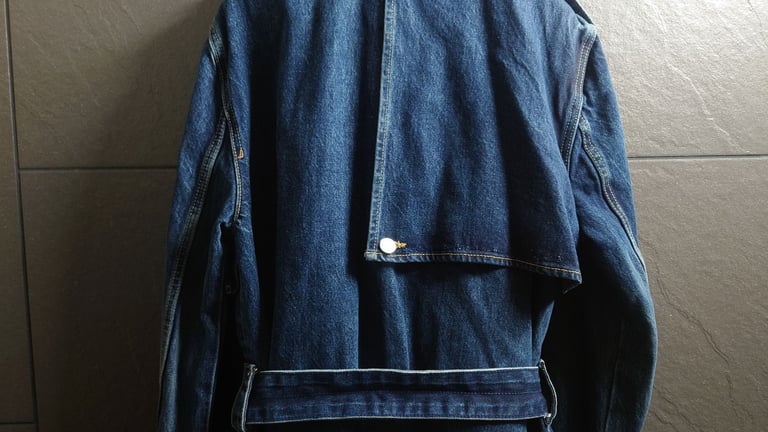 ZARA women denim trench coat 