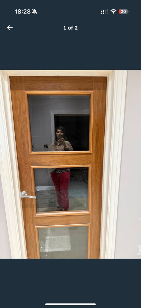 Internal 2 x walnut doors