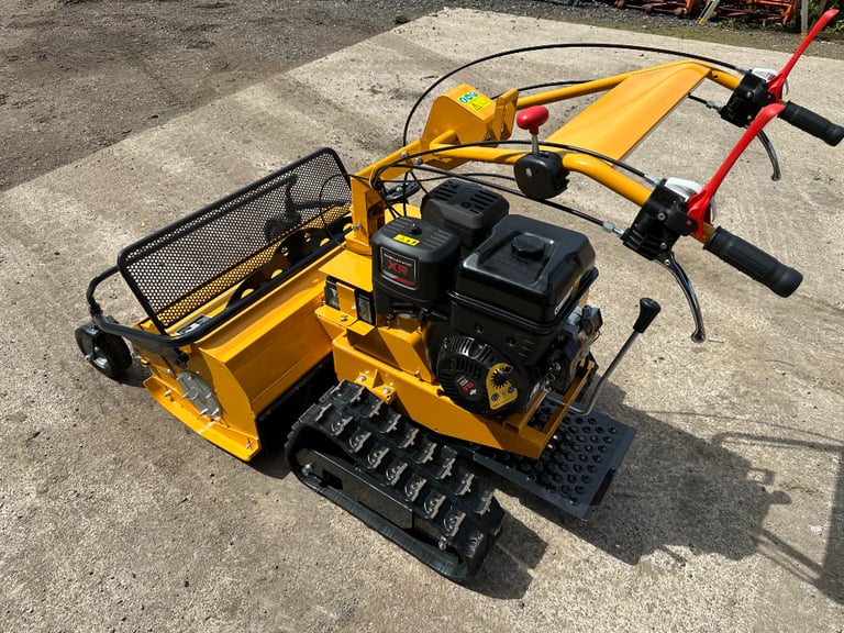 Brand New RAPTOR X Petrol Pedestrian Track Flail mower, tractor *** VIDEO *** Key Start 13.5HP