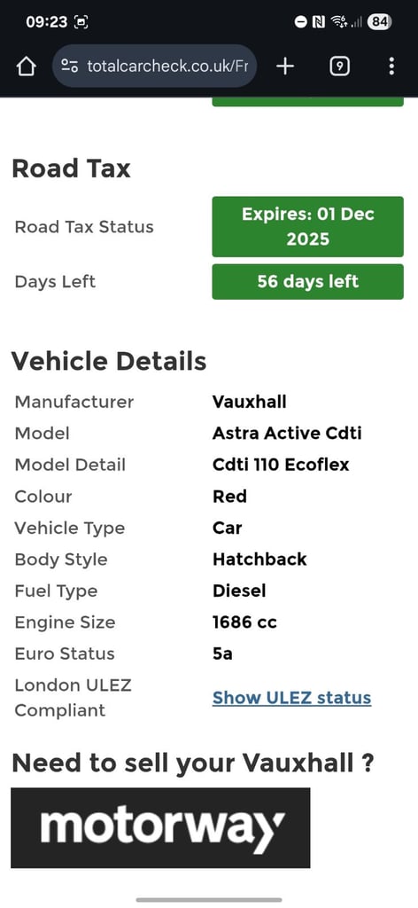 Vauxhall, ASTRA, Hatchback, 2012, Manual, 1686 (cc), 5 doors