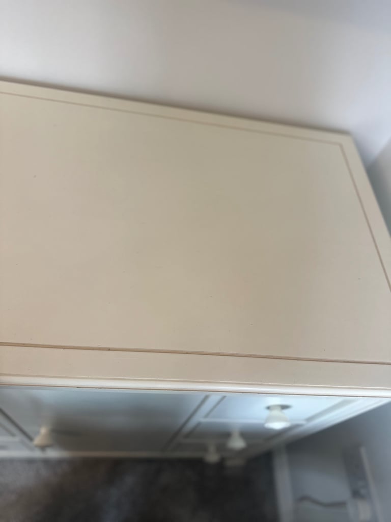 Mamas and papas 6 drawer one small wardrobe door chest of drawers solid wood cream 