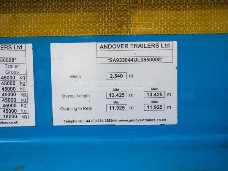 ANDOVER LOW LOADER 3 AXLE FIXED 45,000KG GVW