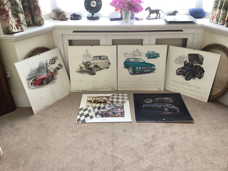 Choice of 6 Vintage Jaguar/Daimler Calendars,1992,1993,1995,1996,1997,1998.