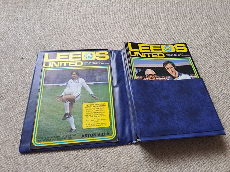 11 Full Season Sets of Leeds United Home Programmes