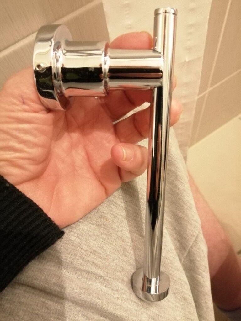 Chrome toilet roll holder 