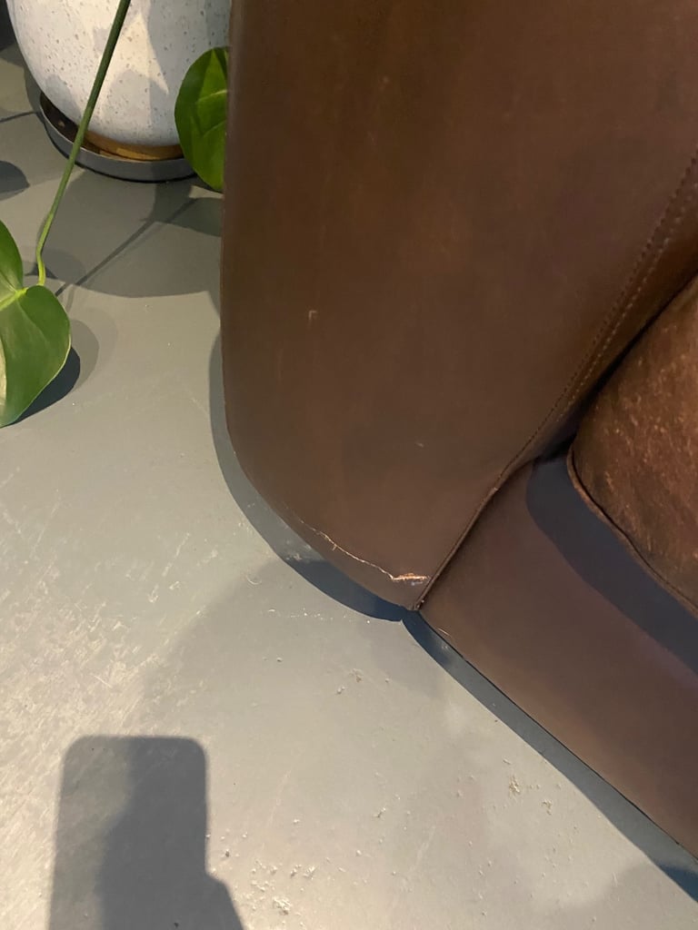 image for Leather brown sofa