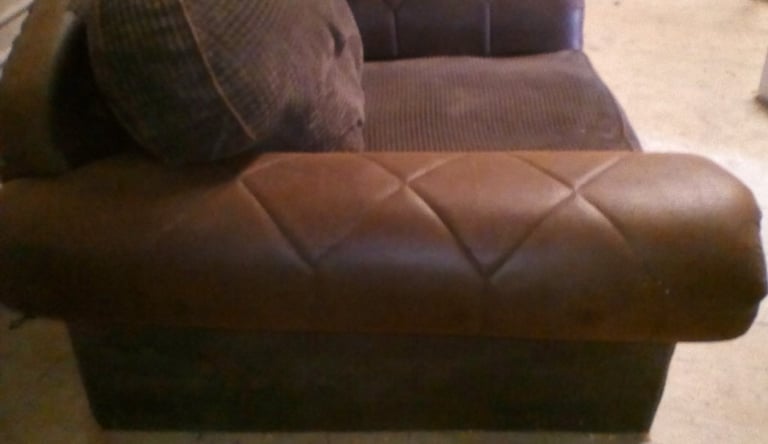 Jumbo Brown Leather sofa chair 