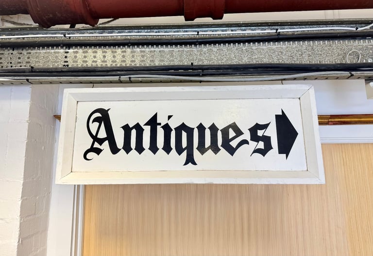 image for Vintage Antiques Shop Sign Antiques