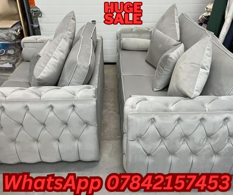 2+3 Seater Sofa Set-L Shape Sofas-U Shape Sofas-Sofas With Cushions
