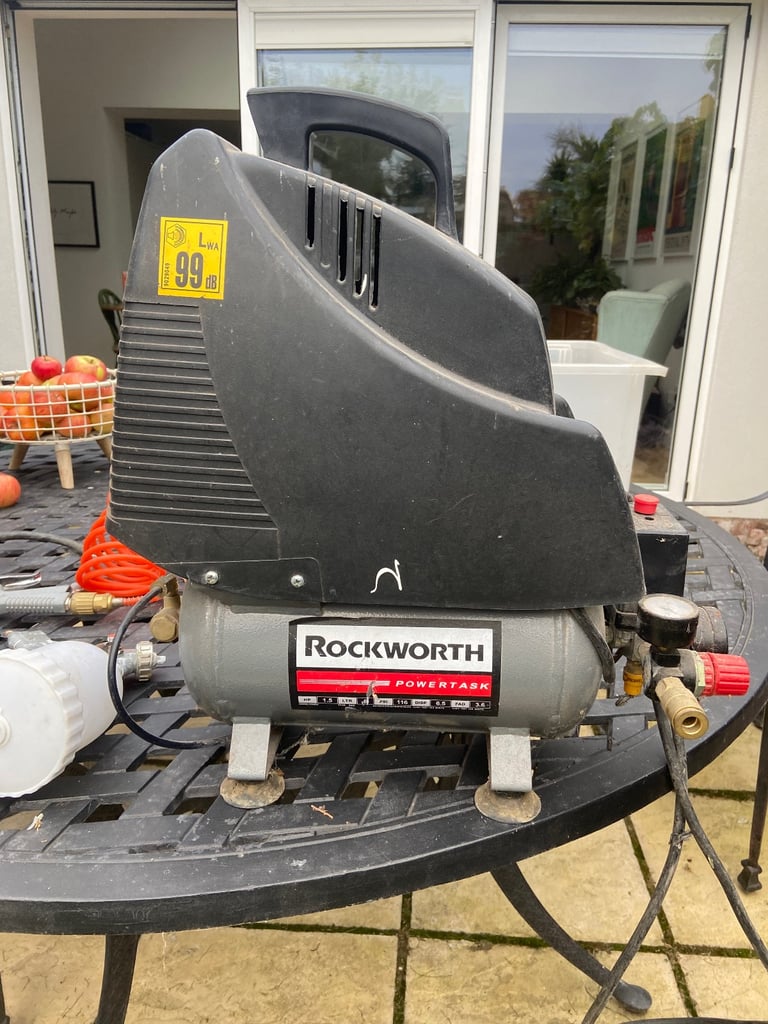 Air compressor and assortment of attachments 