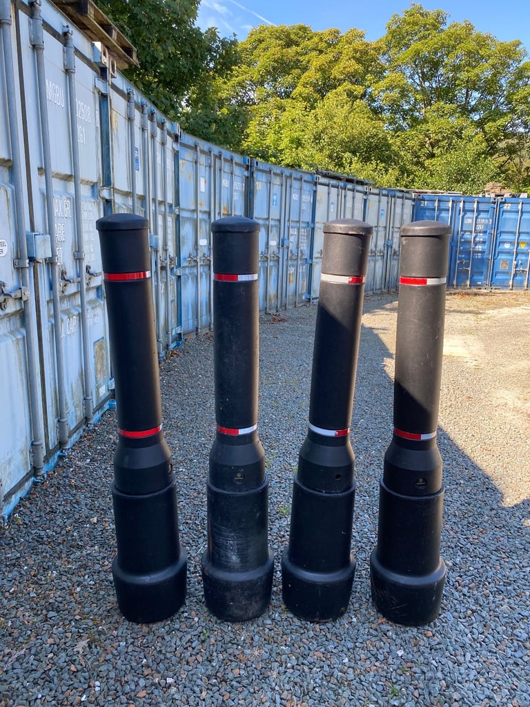 image for BOLLARDS 4 X Lockable Removable Bollards. Traffic Control Bollards.