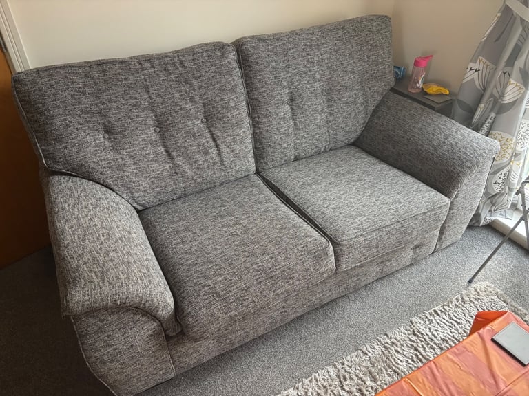 Immaculate Grey Fabric 2 seater Sofa As New