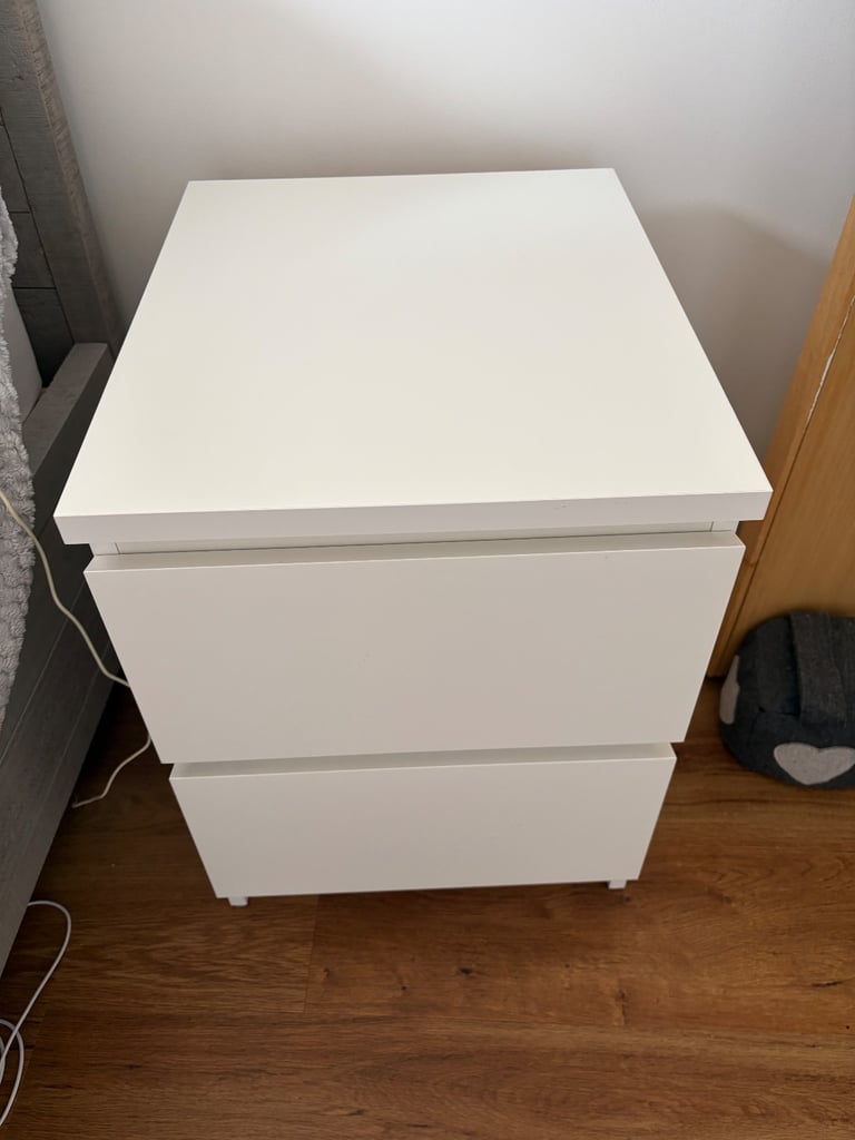 image for Ikea Malm Bedside Table x2