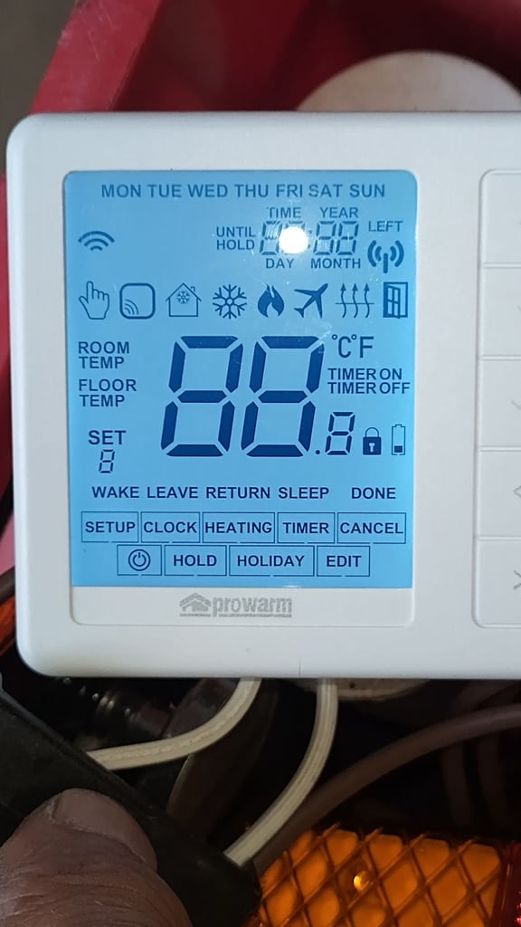 image for fastwarm prodigital white digital thermostat prowarm. free uk delivery