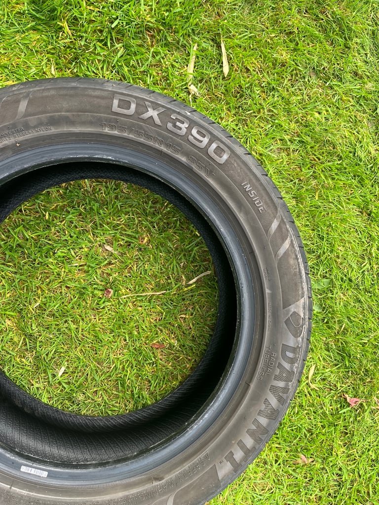 2x 195/55R15 Davanti/Massimo Tyres with good tread left