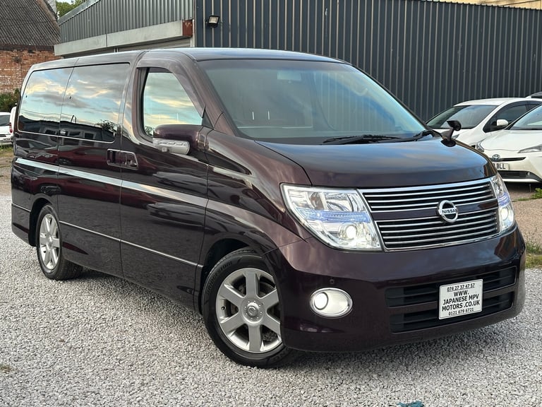 2008 Nissan Elgrand E51 HIGHWAY STAR 2/4WD 360 Camera 3.5L Petrol Auto MPV 8 Seater Red Leather M...