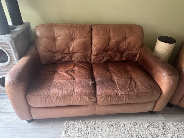FREE 2x leather sofas 