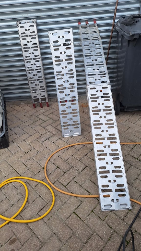 image for Folding ramp ramps heavy duty aluminium light weigth, 340kg 750lb 