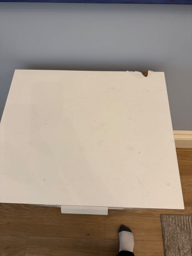 White ikea brimnes bedside cabinet