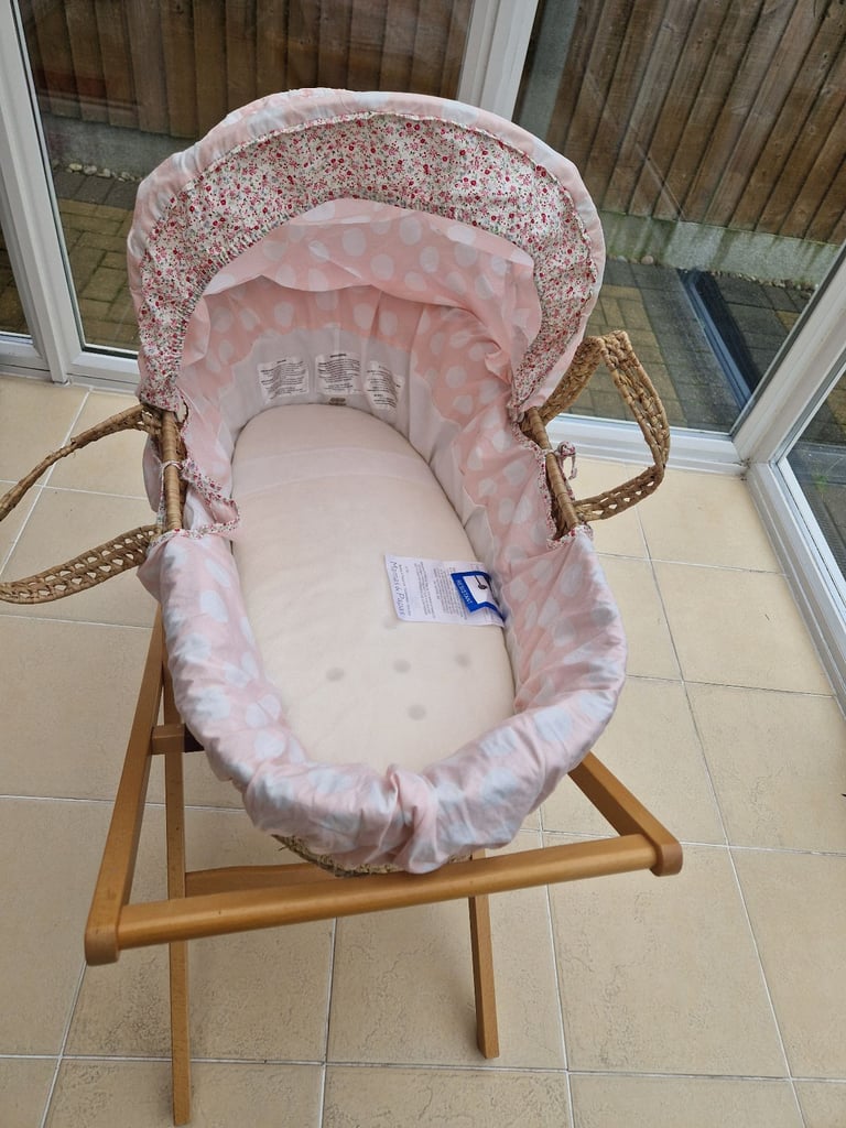 image for Moses basket and stand set Mamas and Papas floral