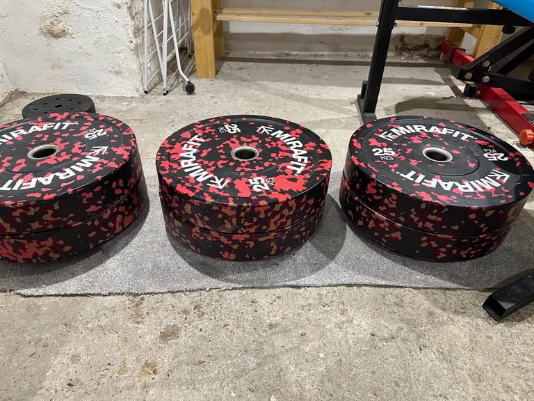 Mirafit colour splash 25kg weight plates 