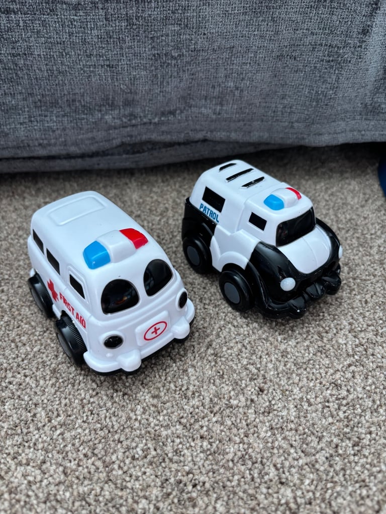 Police and ambulance toy cars 