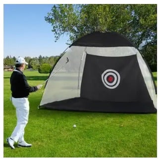 Golf Practice Net with Plastic Hollow Balls and Strike Mat