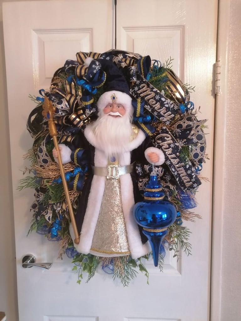 Unique stunning xmas shepherd wreath