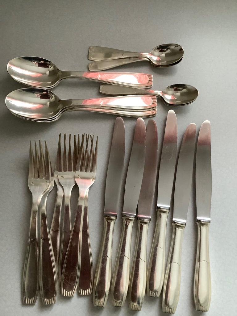 image for 24 piece Alfenide cutlery set 