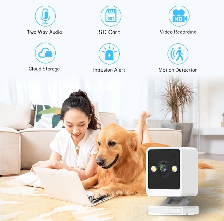 2025 Wifi Smart Camera 2MP 1080P HD IP Night Vision Home Security 2way Audio NEW