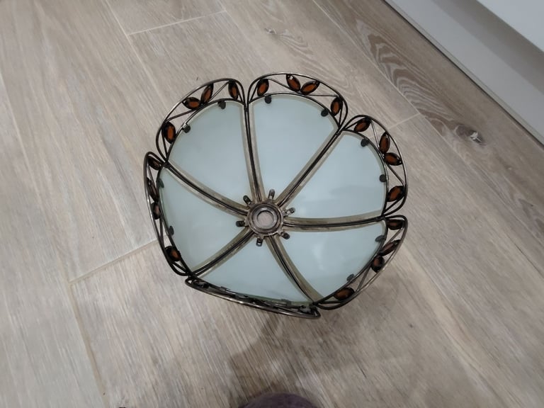 Beautiful Frosted glass lampshade  30 cm diameter