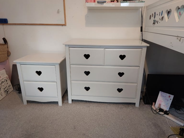 image for Argos Mia chest of draws and bedside table
