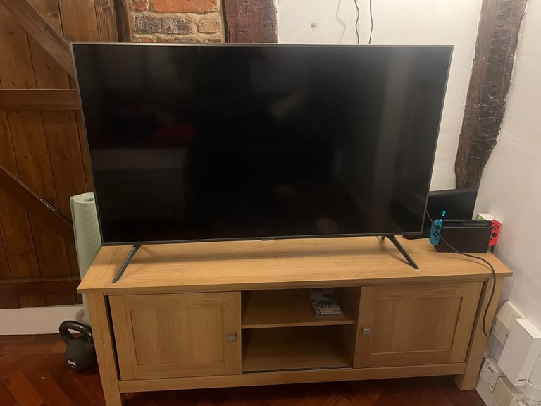 image for Good quality tv stand with a beech finish. 