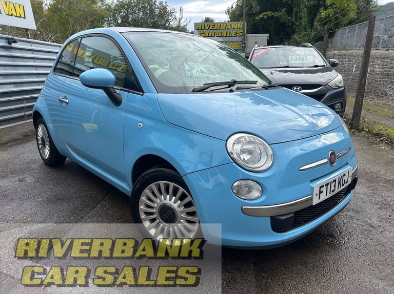 2013 Fiat 500 1.2 Lounge 3dr GULF BLUE CHEAP INSURANCE  HATCHBACK Petrol Manual