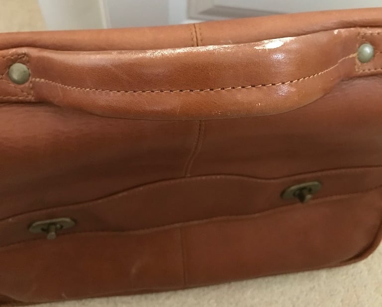 Leather Satchel in Tan Colour