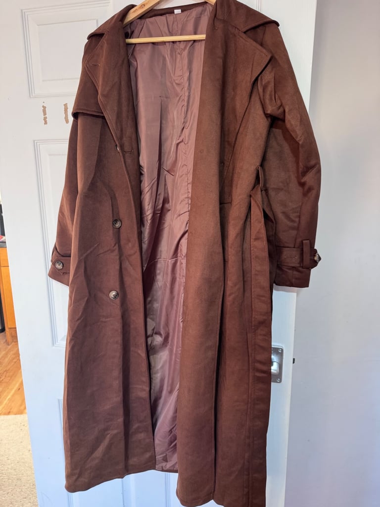 suede trench coat
