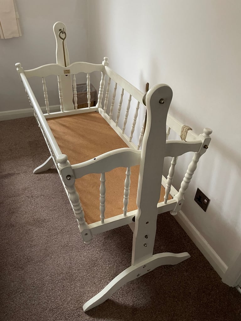 White Baby Rocking Cradle. Cradle...
