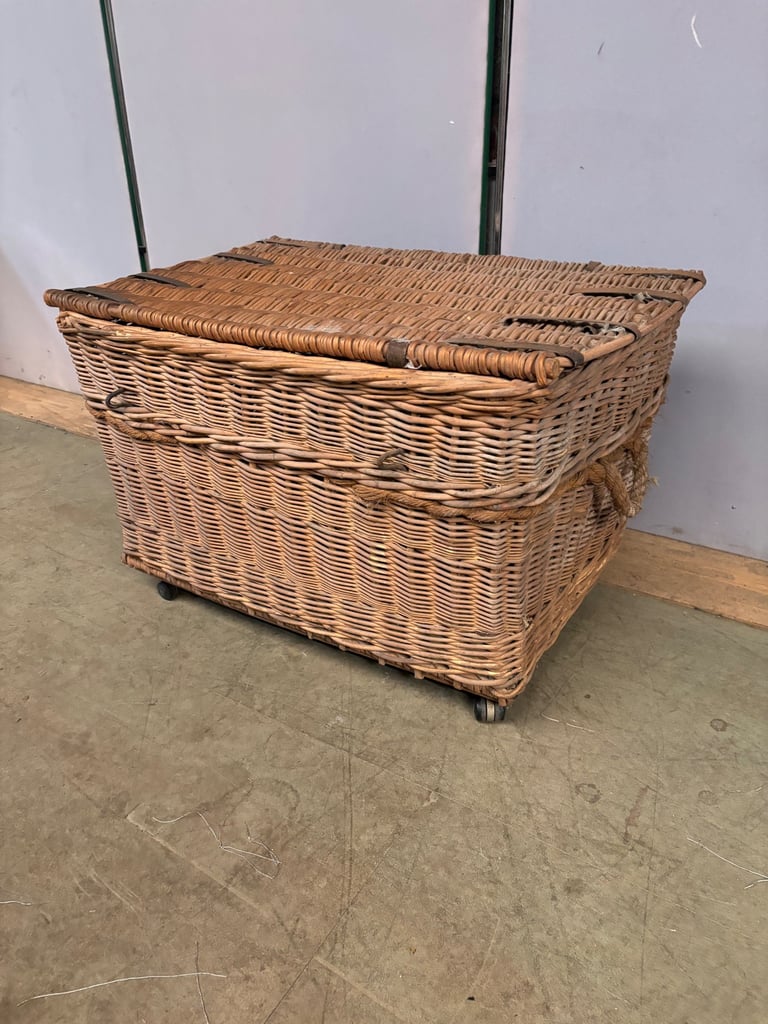 image for Vintage Whicker trunk ottoman 