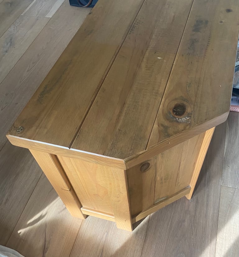 Next oak corner tv unit