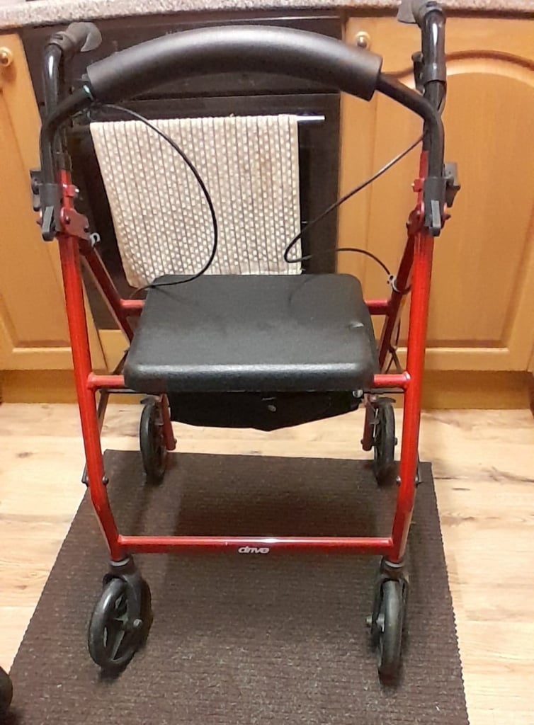 image for Otdoor 4 wheeled walker with seat