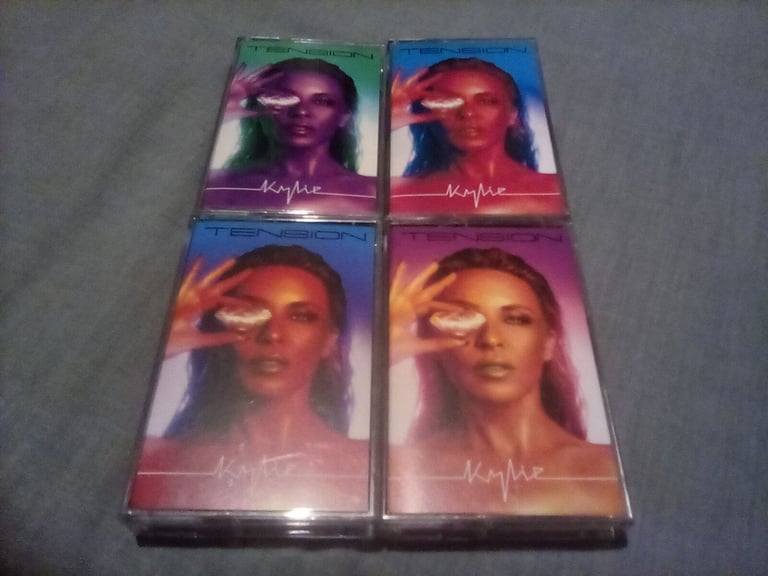 KYLIE MINOGUE TENSION LTD COLOURED CASSETTES X 4 * BRAND NEW *